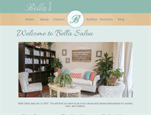 Tablet Screenshot of bellasalonofwilmington.com